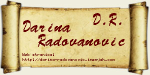 Darina Radovanović vizit kartica